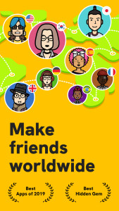 اسکرین شات 1 برنامه Slowly: Make Global Friends