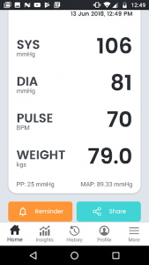 اسکرین شات برنامه SmartBP - Blood Pressure Diary, Log, Tracker 1