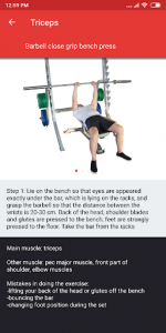 اسکرین شات برنامه Gym Workout Plan for Weight Training 7
