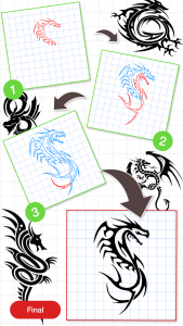 اسکرین شات برنامه How To Draw Dragon - Easy Step 4