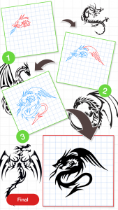 اسکرین شات برنامه How To Draw Dragon - Easy Step 3