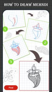 اسکرین شات برنامه How To Draw Mehndi Designs 2