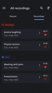 اسکرین شات 4 برنامه Audio Recorder