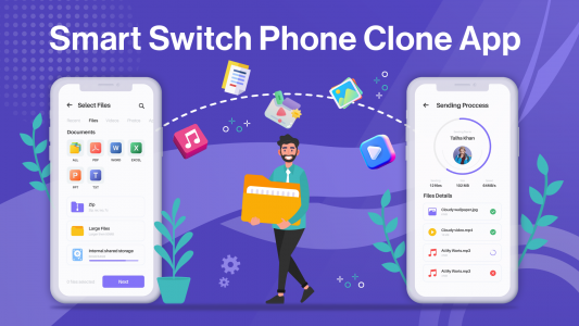 اسکرین شات برنامه Smart Switch Phone Clone App 1