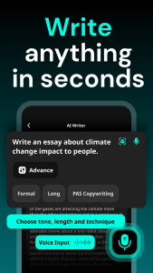 اسکرین شات 2 برنامه AI Writing: AI Essay Writer