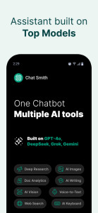 اسکرین شات 1 برنامه Chat Smith: AI Chatbot & Agent
