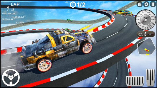 اسکرین شات 1 برنامه Impossible Race: Car Stunts 3D