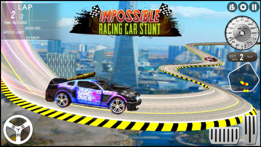 اسکرین شات 2 برنامه Impossible Race: Car Stunts 3D