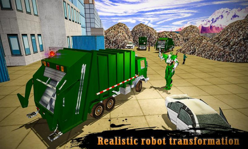 اسکرین شات بازی Real Robot Transformation Garbage Truck Driving 3D 5