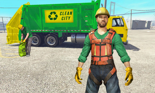 اسکرین شات بازی Road Sweeper Garbage Truck Sim 2