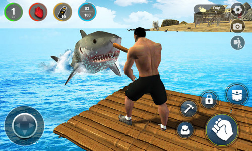 اسکرین شات بازی Ocean Raft Survival Simulator 2