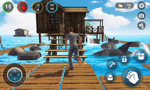 اسکرین شات بازی Ocean Raft Survival Simulator 1