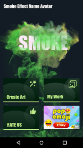 اسکرین شات برنامه Smoke Effect Name Art Maker-Avatar Text Art Editor 1