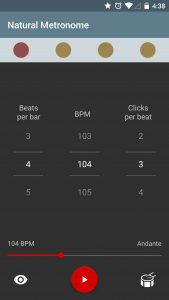 اسکرین شات برنامه Natural Metronome 1