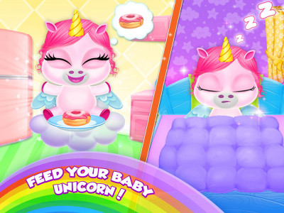 اسکرین شات برنامه Unicorn Baby Care Pet Pony 4