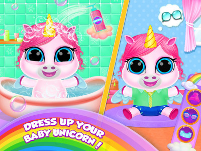 اسکرین شات برنامه Unicorn Baby Care Pet Pony 3