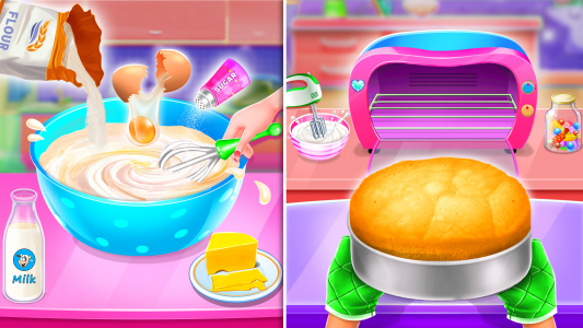 اسکرین شات برنامه Sweet Bakery - Girls Cake Game 2