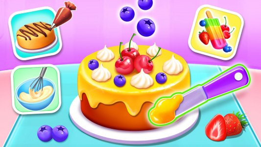 اسکرین شات 2 برنامه Sweet Baker: Bake a Cake Game