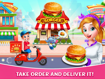 اسکرین شات بازی Cooking Burger Delivery Game 1