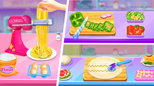 اسکرین شات برنامه Make Pasta Cooking Girls Games 1