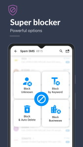 اسکرین شات برنامه Mezo SMS: Spam Blocker 3