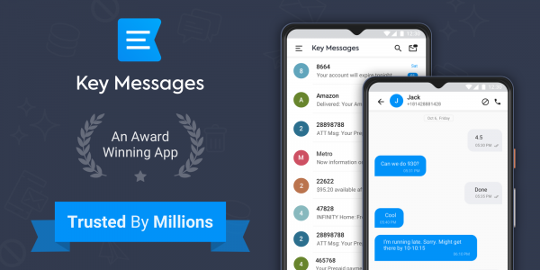 اسکرین شات برنامه Key Messages: Spam SMS Blocker 1