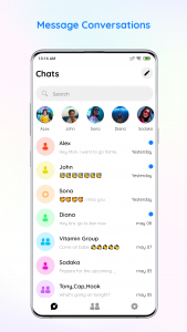 اسکرین شات برنامه Messenger Color - SMS 1