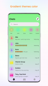 اسکرین شات برنامه Messenger Color - SMS 6
