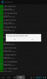 اسکرین شات برنامه SMS Receive 6