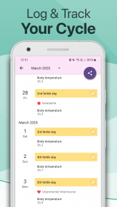 اسکرین شات 5 برنامه Period and Ovulation Tracker