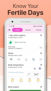 اسکرین شات 4 برنامه Period and Ovulation Tracker