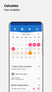 اسکرین شات برنامه Period Tracker Bloom 2