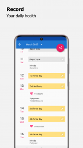 اسکرین شات برنامه Period Tracker Bloom 3
