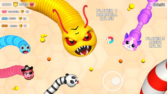 اسکرین شات 3 بازی Worms .io Hungry Game