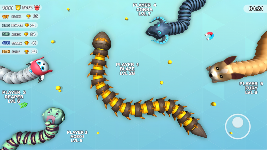 اسکرین شات بازی Worms Clash - Snake Games 2