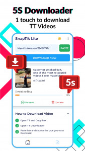 اسکرین شات برنامه SnapTik Lite - Download Video 3