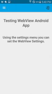 اسکرین شات برنامه WebView Test 1