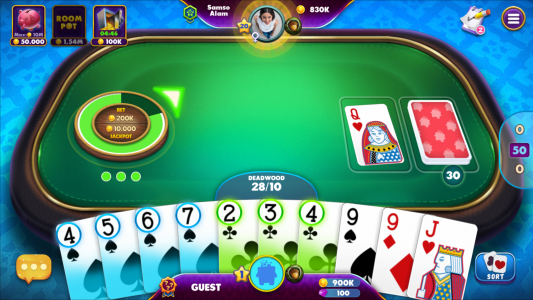 اسکرین شات بازی Gin Rummy Elite: Online Game 1