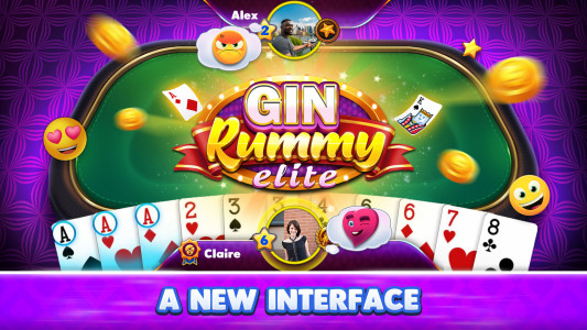 اسکرین شات 2 بازی Gin Rummy - Online Card Games