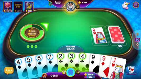 اسکرین شات 1 بازی Gin Rummy Elite: Online Game
