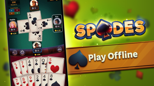 اسکرین شات بازی Spades - Offline Card Games 6