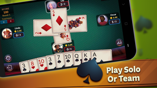 اسکرین شات بازی Spades - Offline Card Games 7