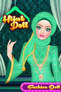 اسکرین شات بازی Hijab Doll Fashion Salon Dress Up Game 1