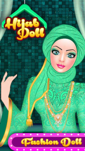 اسکرین شات بازی Hijab Doll Fashion Salon Dress Up Game 6