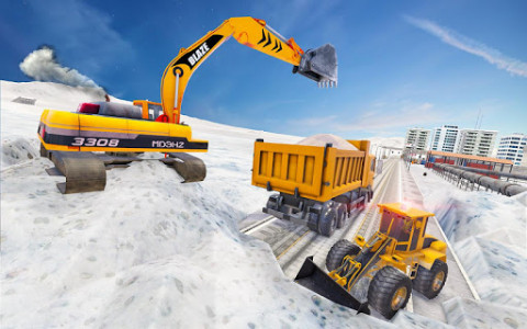 اسکرین شات برنامه Snow Excavator Crane Simulator 2