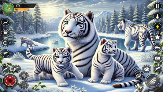 اسکرین شات بازی Snow Tiger Family Simulator 3D 1