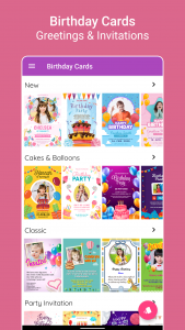 اسکرین شات 1 برنامه Birthday Greeting Cards Maker