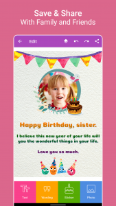 اسکرین شات 8 برنامه Birthday Greeting Cards Maker