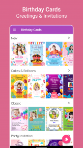 اسکرین شات برنامه Birthday Greeting Cards Maker 1