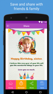 اسکرین شات برنامه Birthday Greeting Cards Maker 6